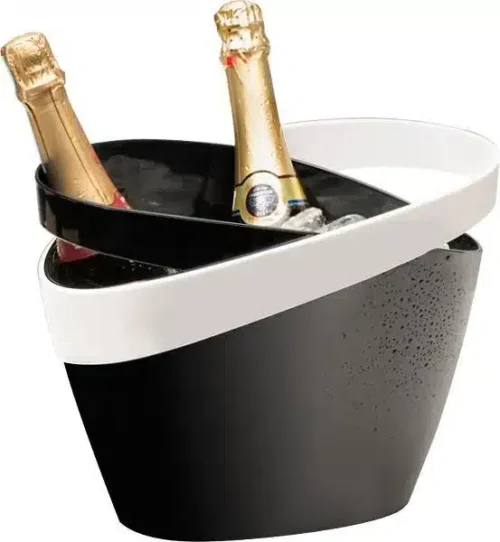 שמפניירה מהודרת מפוליקרבונט שחור-לבן 36073