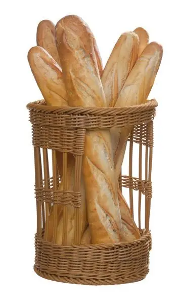 סלסלה לבגטים מפולירטאן בצבע חום