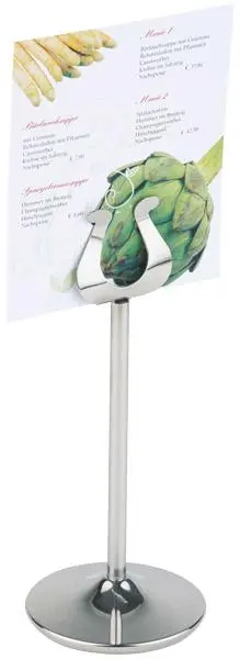 מעמד נירוסטה לתפריט או מס שולחן 29 ס"מ