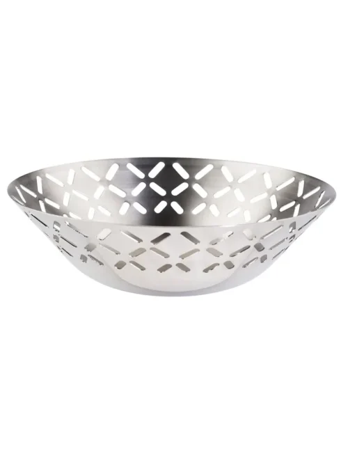 סלסלה עגולה מנירוסטה ללחם / פירות קוטר 17ס"מ