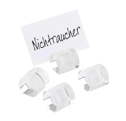 שילוט לתצוגה לשולחן ומזנון בסיס אקרילי, במארז 4יח'